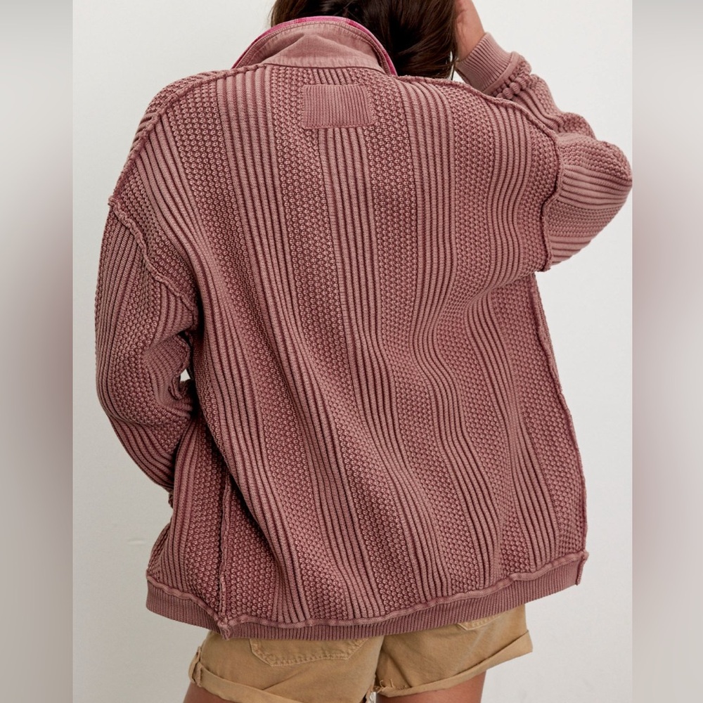 We The Free Worn Thru Chore Sweater Jacket - Picture 4 of 4